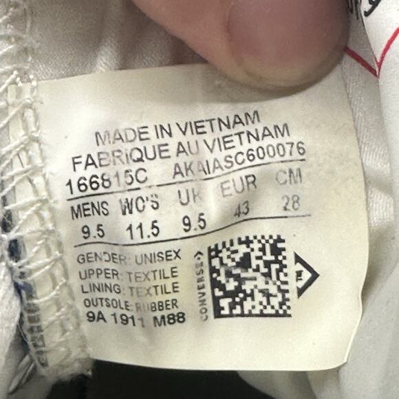 Mens Size 9.5 Converse Breaking Down Barriers x Chuck 70 High 'Knicks' 166815C - Picture 10 of 10